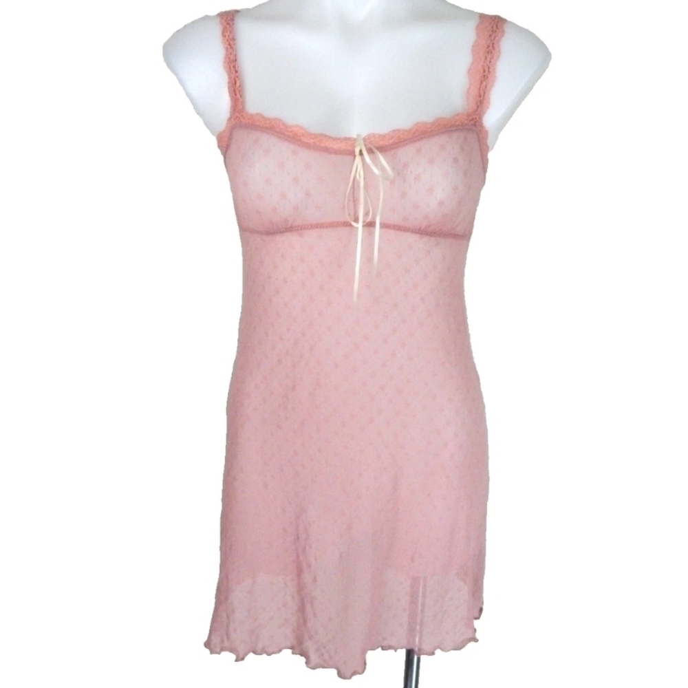 Eberjey Sheer Mesh And Lace Chemise